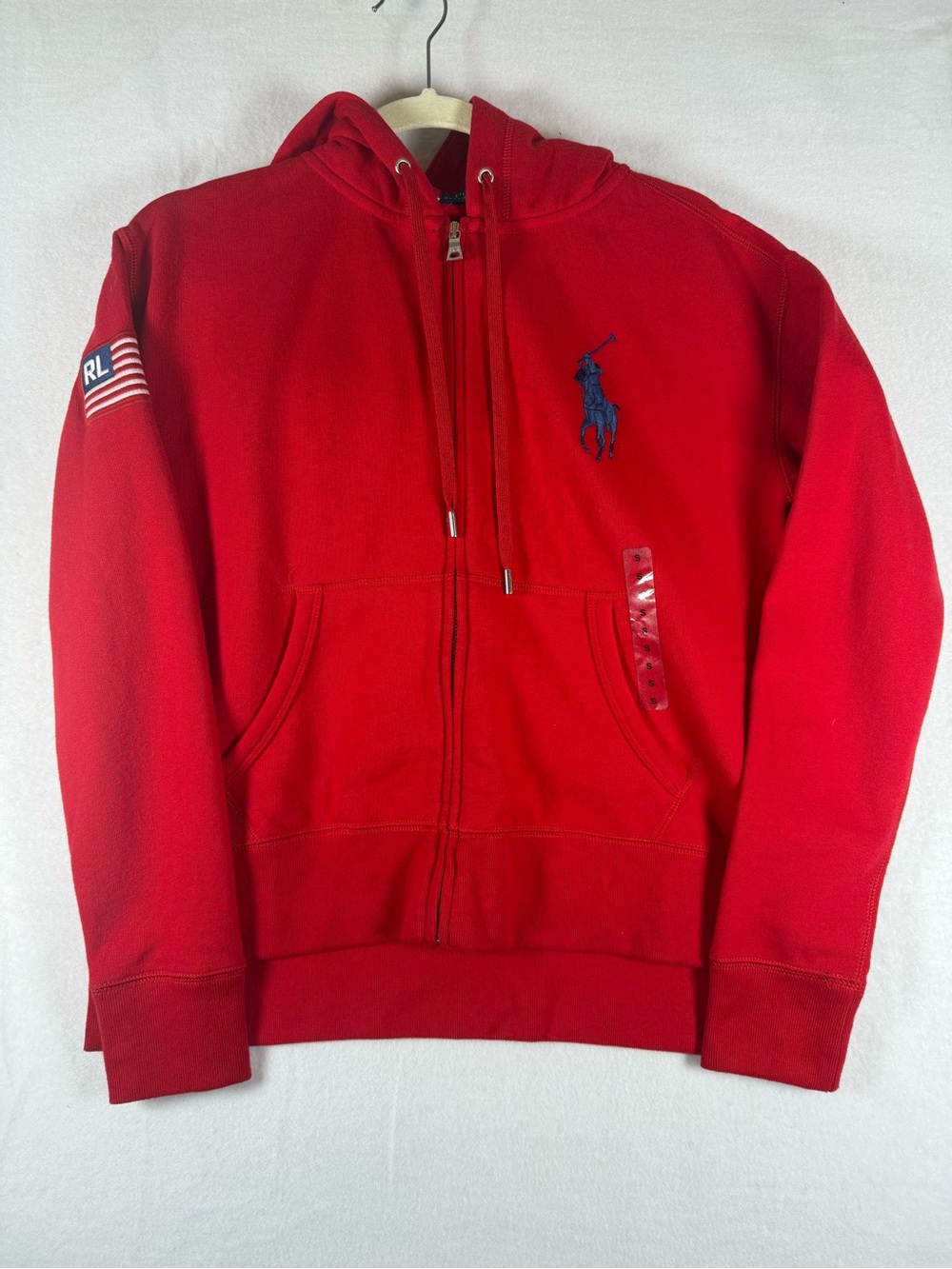 Polo by Ralph Lauren Red Zip-up Hoodie Size Small NWT